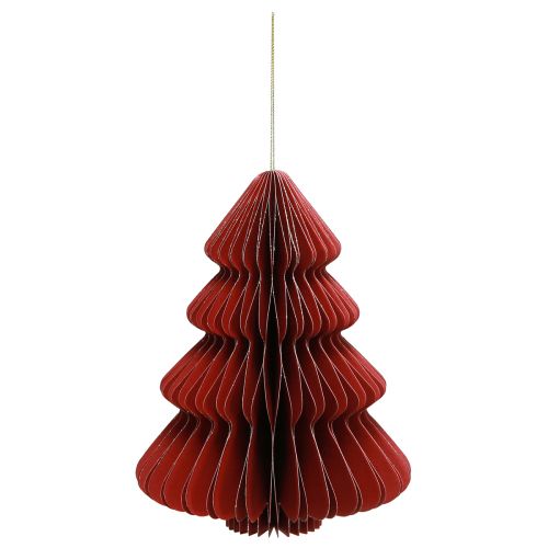 Floristik24 Popierinė eglutė Bordo kalėdinis pakabukas H20cm