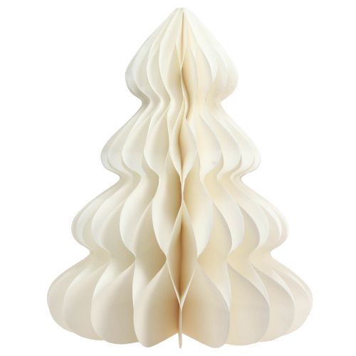 Floristik24 Popierinė balta eglutė su blizgučiais Ø48cm H60cm