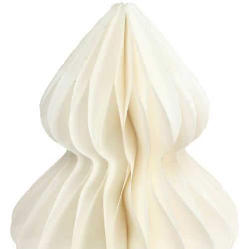Floristik24 Popierinė balta eglutė su blizgučiais Ø48cm H60cm