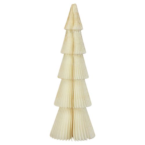 Floristik24 Popierinė eglutė popierinė eglutė balta, auksinė H60cm