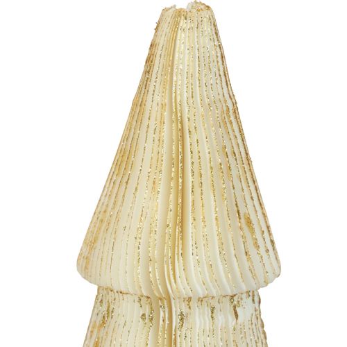 Floristik24 Popierinė eglutė popierinė eglutė balta, auksinė H60cm