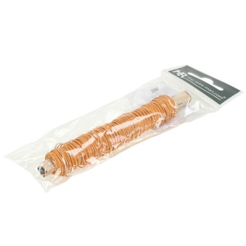 Floristik24 Popierinio laido viela apvyniota Ø0,8mm 22m Oranžinė