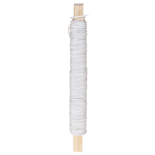 daiktų Popierinio laido viela apvyniota Ø0,8mm 22m balta