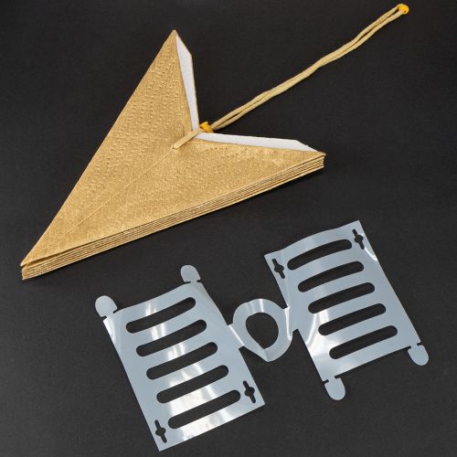 daiktų Popierinės Kalėdų žvaigždės, auksinės, 45 cm, 3 vnt.