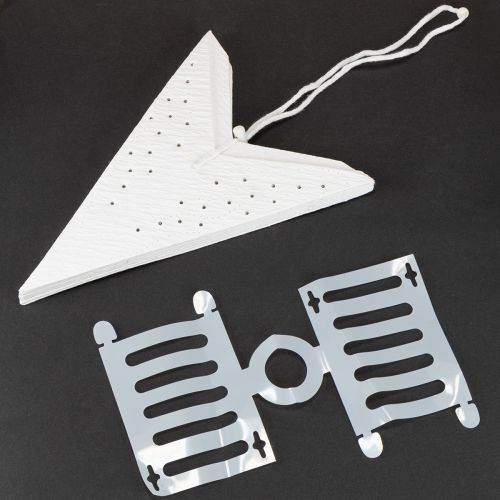 daiktų Popierinės žvaigždės kalėdinėms lemputėms, baltos, 45 cm, 3 vnt.