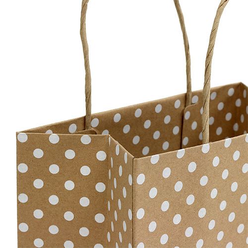 Floristik24 Popierinio maišelio taškeliai 20cm x25cm gamta 6vnt