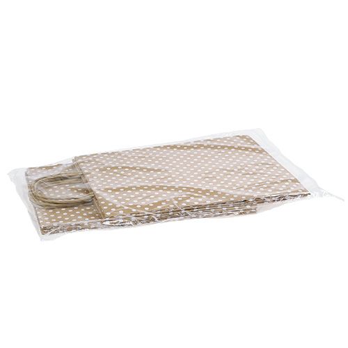 Floristik24 Popierinio maišelio taškeliai 20cm x25cm gamta 6vnt