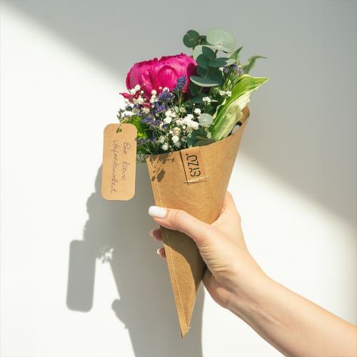 daiktų Popierinis maišelis gėlėms gėlių maišelis odinis atrodo 10x20cm