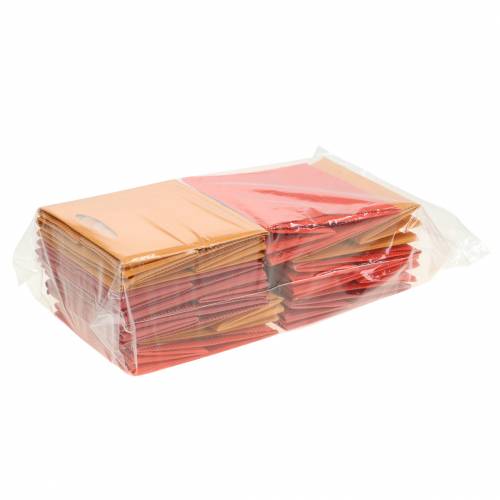 Floristik24 Popierinis maišelis gėlių vazonų vazonas mix oranžinė 10,5cm 12p