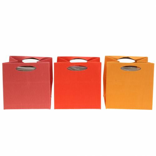 Floristik24 Popierinis maišelis gėlių vazonų vazonas mix oranžinė 10,5cm 12p