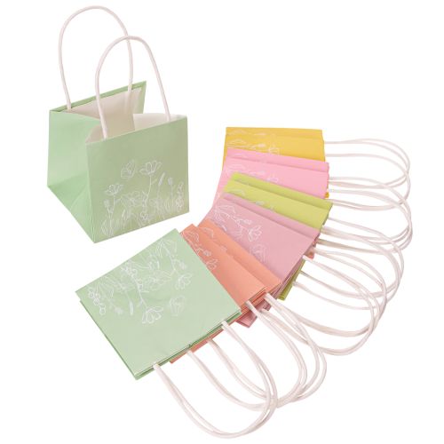 daiktų Dovanų maišelis su gėlių raštu, mažas dovanų maišelis ypatingoms progoms, 12 cm, 12 vnt.