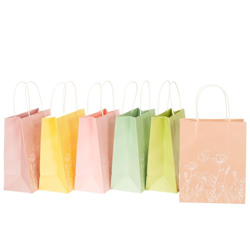 daiktų Popieriniai dovanų maišeliai patraukliai ir praktiškai supakuoti, 20 cm, 6 vnt.