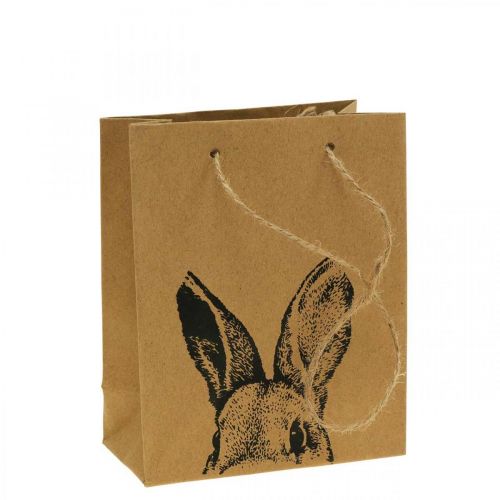 daiktų Dovanų maišelis Velykinis popierinis maišelis bunny brown 12×6×15cm 8 vnt