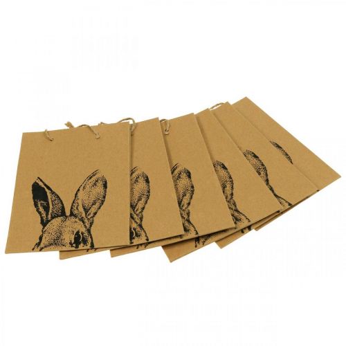 daiktų Dovanų maišelis Velykinis popierinis maišelis bunny brown 16×6,5×20cm 6vnt