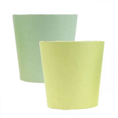 daiktų Popierinis vazonas, vazonėlis, vazonas mėlynas/žalias Ø11cm H10cm 4vnt
