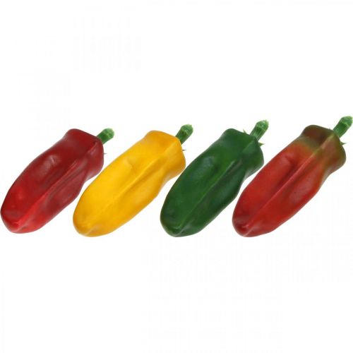 daiktų Paprika vitrinų puošmena, daržovių puošmena, spalvų asorti, H14cm, 4 vnt