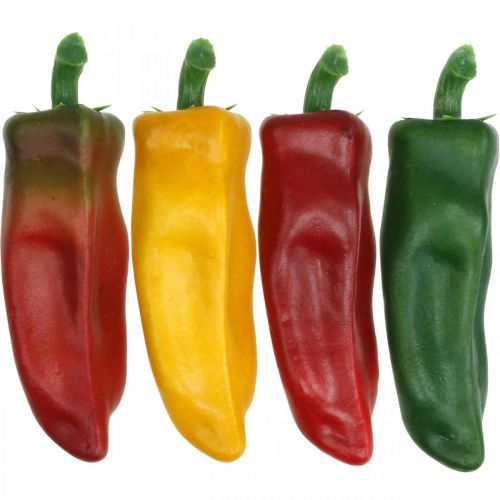 daiktų Paprika vitrinų puošmena, daržovių puošmena, spalvų asorti, H14cm, 4 vnt