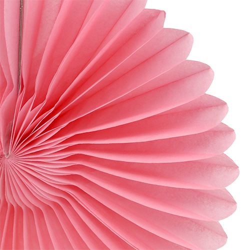 Floristik24 Vakarėlio dekoracija korio popierinė gėlė rožinė Ø20cm 3vnt