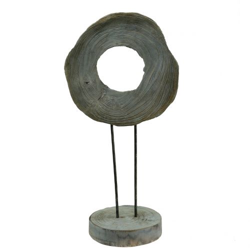 Floristik24 Dekoratyvinė skulptūra iš paulonijos medžio, pilkai skalbta H60cm