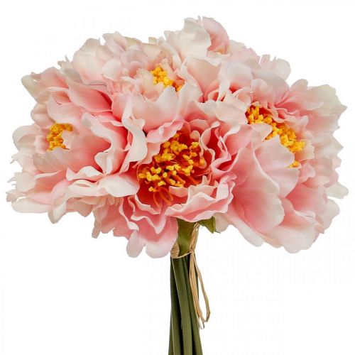 Floristik24 Paeonia bijūnų dirbtinė gėlė Peonija rožinė Ø6cm 28cm 7vnt