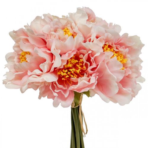 Floristik24 Paeonia Peony Dirbtinė gėlė Peonija Rožinė Ø6cm 28cm 7 vnt