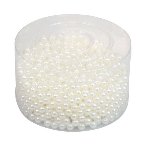daiktų Karoliukai sriegimui craft karoliukai kreminiai balti 6mm 300g