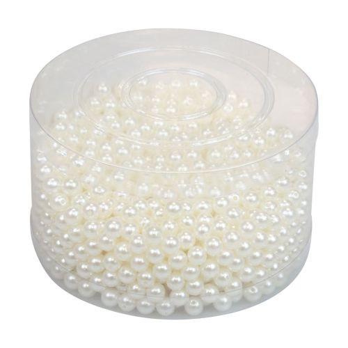 daiktų Karoliukai sriegimui craft karoliukai kreminiai balti 8mm 300g
