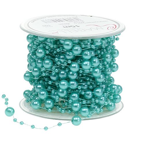 daiktų Turkio spalvos perlų virvelė 6mm 15m