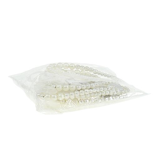 Floristik24 Pearl heart 10cm vestuvių dekoravimo kremas 6vnt