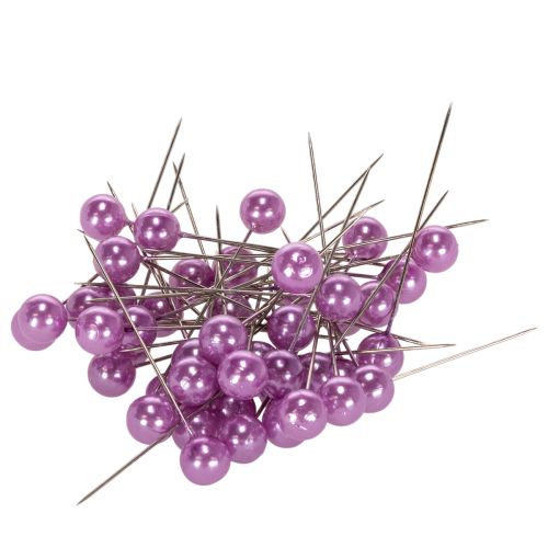Karoliukų segtukai violetiniai Ø10mm 60mm pirkti | Floristik24.lt