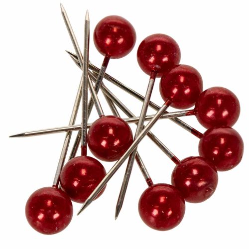 Pearl Head Pins Red Ø15mm 75mm pirkti | Floristik24.lt