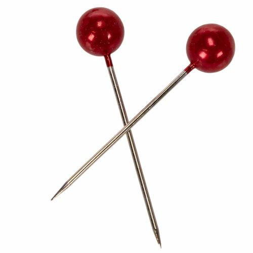 Pearl Head Pins Red Ø15mm 75mm | Floristik24.lt