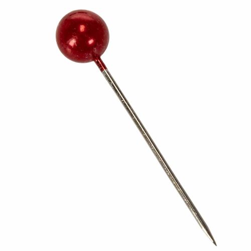 Pearl Head Pins Red Ø15mm 75mm