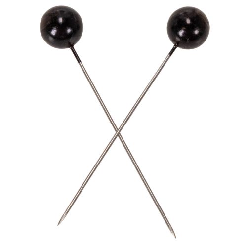 Karoliukų segtukai juodi Ø10mm 60mm | Floristik24.lt