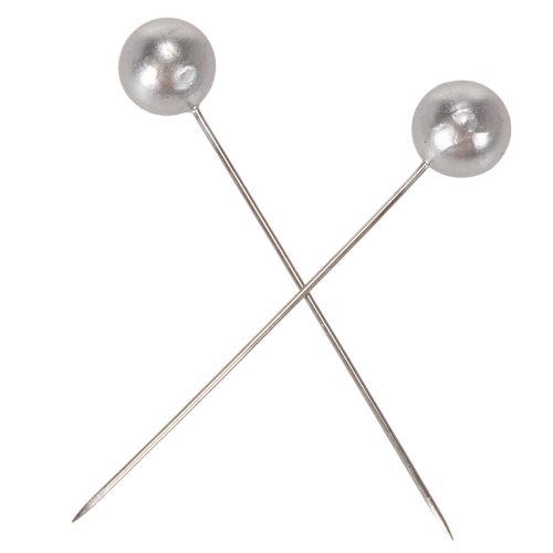 Karoliukų segtukai sidabriniai Ø10mm 60mm | Floristik24.lt