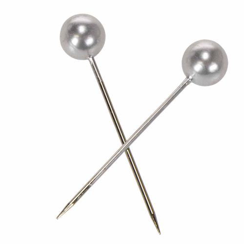 Karoliukų segtukai sidabriniai Ø15mm 75mm | Floristik24.lt