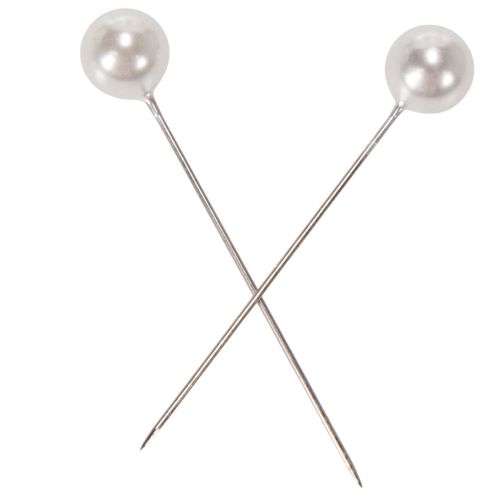 Pearl galvutės kaiščiai balti Ø10mm 60mm | Floristik24.lt