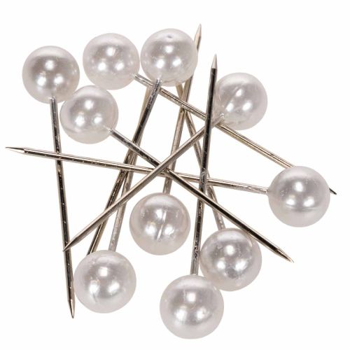 Pearl galvos kaiščiai balti Ø15mm 75mm pirkti | Floristik24.lt