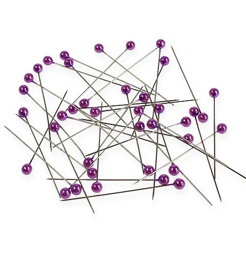 Floristik24 Karoliukų segtukai Ø6mm 65mm violetinė