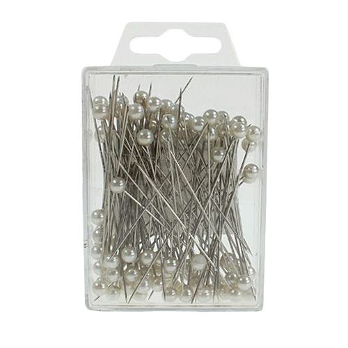 daiktų Pearl galvos kaiščiai balti Ø4mm 40mm