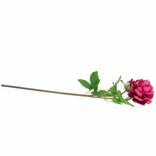 Floristik24 Bijūnų dirbtinė gėlė su žiedais ir pumpuru purpurine purpurine 68cm