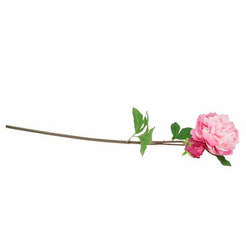 Floristik24 Bijūnų dirbtinė gėlė su žiedais ir pumpurais rožinė 68cm