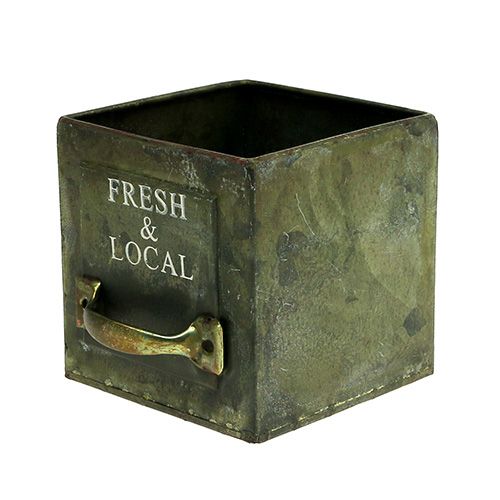 Floristik24 Augalų stalčių lakštinio metalo rinkinys iš 3 senovinių žalių