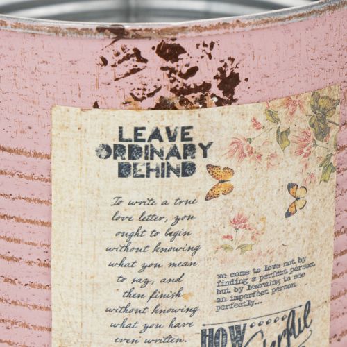 daiktų Vazonas, sendintos rožės, dekoratyvinė metalinė dėžutė, vintažinis, Ø15,5 cm, aukštis 15 cm