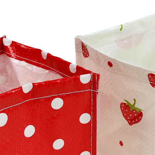 Floristik24 Dėžutė augalams 12x12cm 6vnt. Raudona Balta