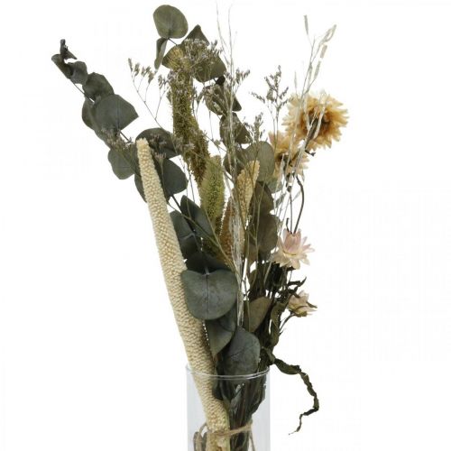 daiktų Džiovintų gėlių puokštė eukalipto sausas floristikos rinkinys H30-35cm