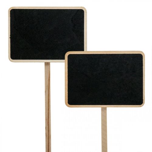 Floristik24 Augalų kamščiai mediniai įkišami ženklai mini kreida lenta 8,5×6cm 6vnt