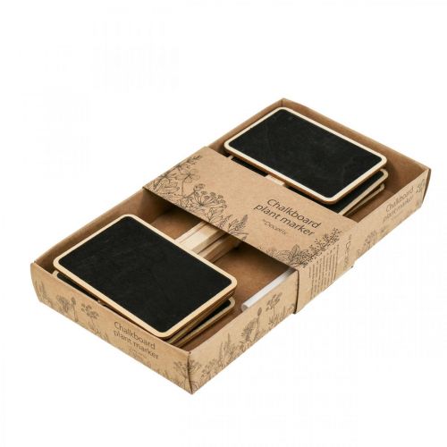 Floristik24 Augalų kamščiai mediniai įkišami ženklai mini kreida lenta 8,5×6cm 6vnt