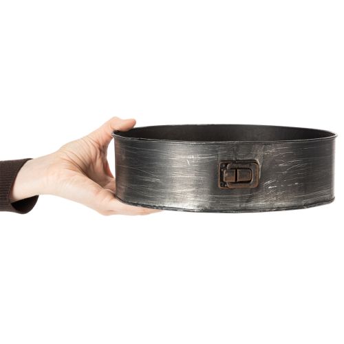 daiktų Vazonas, dekoratyvinė kepimo forma, nuimama sodinimo forma, metalinė dekoracija Ø24cm, aukštis 7,5cm