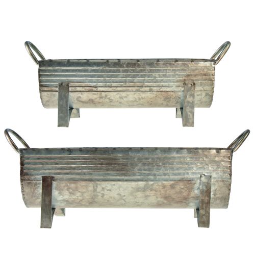 Floristik24 Metalinis sodintuvo latakas L44cm/37,5cm rinkinys iš 2 vnt